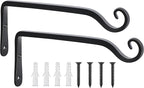 FEED GARDEN Wall Hook Hanging Plant Bracket 10 Inch 2 Pack, Hand-Forged Plant by FEEDGARDEN