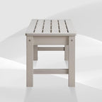 Psilvam Outdoor Bench, Two Person Poly Lumber Porch Bench, Weatherproof Garden - Image 7
