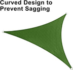 LOVE STORY Custom Size 9'x9'x12.7' Piquant Green Sun Shade Sail Right Triangle - Image 6