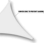 SUNNY GUARD Waterproof Sun Shade Sail 16' x 16' x 16' White Triangle UV Block - Image 4