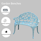 KAILI Garden Bench, Metal Aluminum Rose, Suitable - Image 4