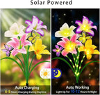 4 Pack Solar Garden Lights LED Solar Lilies Flower Lights, Yard Patio Pathway - Image 4