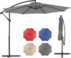 OLIXIS Offset Patio Umbrella, 9.7FT Cantilever Table Umbrellas by OLIXIS