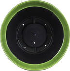 Garden Elements Indoor/Outdoor Glazed Brushed Happy Plastic Planter, Dark Green - Image 3