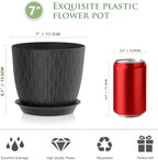 7 inch Plant Pots, 5 Pack Flower Pots - Image 2