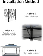 13 X 13FT Pop Up Gazebo, Canopy Tent, Gazebos on Clearance, Patio Folding Canopy - Image 2