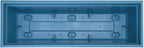 Bloem Dayton 24" Ocean Blue Recycled Plastic Rectangle Window Box Planter - Image 5