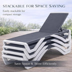 Kozyard Outdoor Chaise Lounge Chair, Full Flat Adjustable Patio Lounger - Image 4