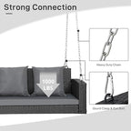 Outvita Porch Swing, 5FT Hanging Outdoor Porch Swings - Image 4
