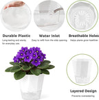 2 Pack Self Watering Pots for Indoor Plants, 8.4 Inches Self Watering Planters - Image 3