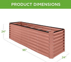 Best Choice Products 8x2x2ft Raised Outdoor Metal Garden Bed, Deep Root Box - Image 3