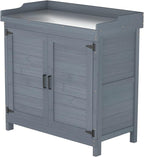 Outdoor Garden Patio Wooden Storage Cabinet Furniture Waterproof Tool Shed by GDLFGoodLife