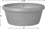PSW Pot Collection TA30TC 12-inch Plastic/Stone/Wood Composite Bulb Pan Planter - Image 5