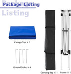 Canopy Tent, 10X10 FT Pop Up Canopy Outdoor Instant Tent Slant Legs - Image 6
