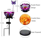 Solar Lights Outdoor Garden Decor, LED Lotus Flower Lamp, Metal Tulip & - Image 6