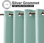 NICETOWN 2 Panels Weighted Outdoor Curtains 95 inch Long, Stainless Grommet Top - Image 3