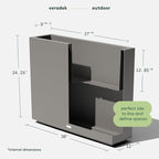 Veradek Block Series Span Plastic Planter - Image 2
