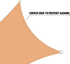 SUNNY GUARD Custom Size 9'x14' Peach Fuzz Sun Shade Sail Rectangle UV Block - Image 7