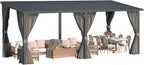 AECOJOY 20'x8' Outdoor Hardtop Metal Gazebo - Image 7