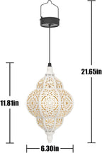 Hanging Solar Lights Outdoor Garden Decor Solar Lantern Waterproof Plastic - Image 6