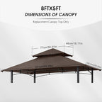 MASTERCANOPY Grill Gazebo Replacement Canopy Top - Image 2