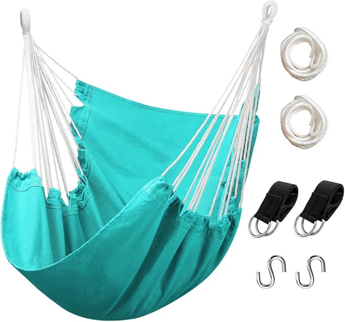 Hommtina Hammock Chair Hanging Rope Swing, Max 300 Lbs Hanging Chair by Hommtina