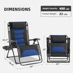 Zero Gravity Chair Oversized Folding Recliner XL, Padded Anti Gravity Lounge - Image 3