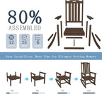 Oversized Rocking Chair Set of 8, Outdoor Rocking Chair - Image 9