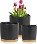 8/7/6 inch Flower Pots, 3 Pack Cylinder Plant Pots by Meowell