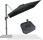 PURPLE LEAF 8 Feet Square Cantilever Umbrella Patio Umbrella by PURPLELEAF