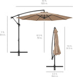 Best Choice Products 10ft Offset Hanging Market Patio Umbrella w/Easy Tilt - Image 7