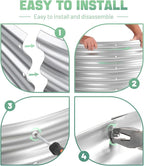 AHEONLAR 3 Pack 6×3×1ft Galvanized Raised Garden Beds, Oval Metal Garden Bed - Image 4
