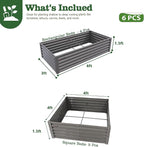 A ANLEOLIFE Set of 6, 18 Inch Tall Quartz Grey Raised Garden Beds Kit, - Image 2
