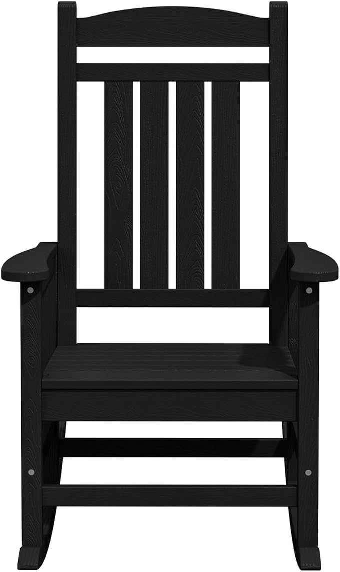 KINGYES Outdoor Rocking Chair Set of 4, High Density Polyethylene Patio Rocking - Image 10