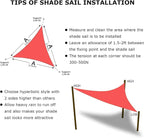 KANAGAWA Sun Shade Sail 12'x12'x12' Scarlet Triangle UV Block Canopy Awning - Image 6