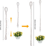 SUMERSHA 6 Pack Adjustable Macrame Plant Hanger Extenders Rope Handmade Woven - Image 2