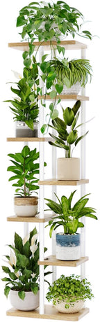 Bamworld Tall Plant Stand Indoor, 7 Tier Plant Shelf by Bamworld
