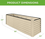 Best Choice Products 8x2x2ft Raised Outdoor Metal Garden Bed, Deep Root Box - Image 3