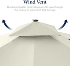 Best Choice Products 12x12ft LED Cantilever Patio Umbrella w/Base Included & - Image 7