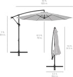 Best Choice Products 10ft Offset Cantilever Hanging Market Patio Umbrella - Image 7