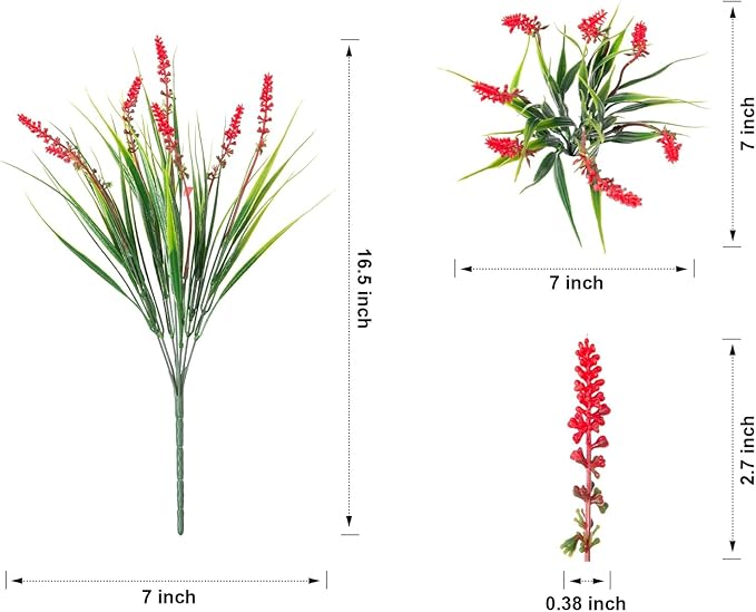 HyeFlora 20 Bundles Artificial Fake Outdoor Plants Flowers - Image 6