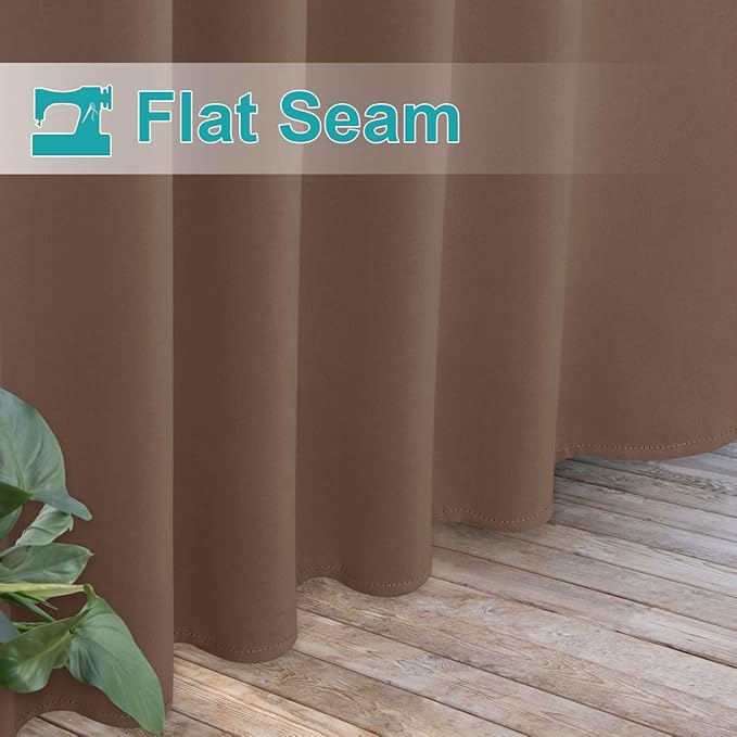 NICETOWN Outdoor Curtainss for Patio Waterproof, Self-Stick Tab Top Blackout - Image 7