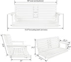 Poly Lumber 2-Seat Porch Swing, HIPS 4.5-Feet Bench Swing - Image 2