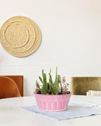 vensovo 10 Inches Pink Metal Rustic Plant Pots - Image 4