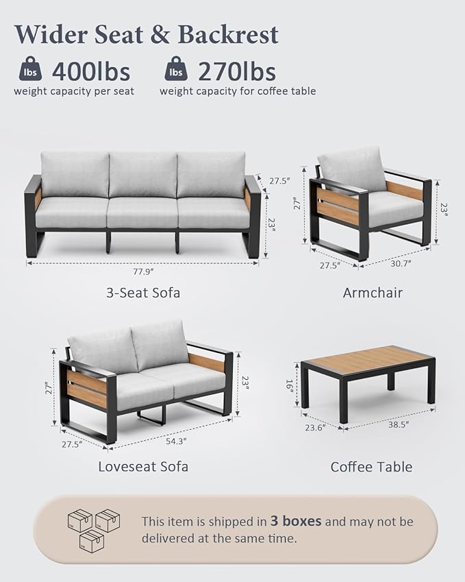 ZANDOR Aluminum Outdoor Patio Furniture - Image 2