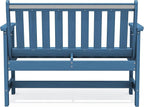 SERWALL Outdoor Bench, HDPE Outdoor Benches Weatherproof, 2-Person Garden Bench - Image 10