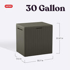 Keter City 30 Gallon Resin Outdoor Storage Box & Patio Side Table - Image 2