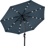 Best Choice Products 10ft Solar Polyester LED Lighted Patio Umbrella w/Tilt by BestChoiceProducts