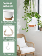 Hanging Planters with Macrame Plant Hangers - Image 4