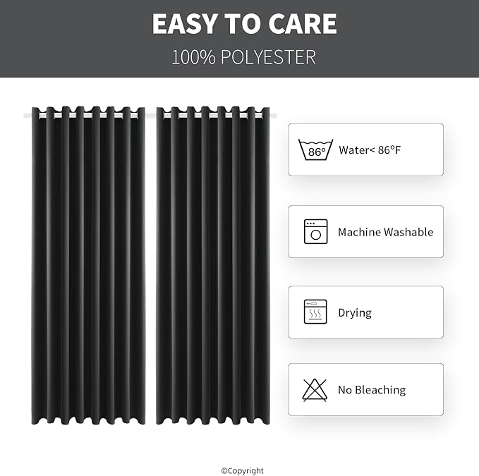 Outdoor Patio Curtain Waterproof Darkening Thermal Insulated Indoor Curtains - Image 7